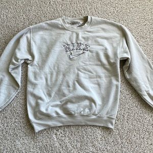 embroided nike sweatshirt
